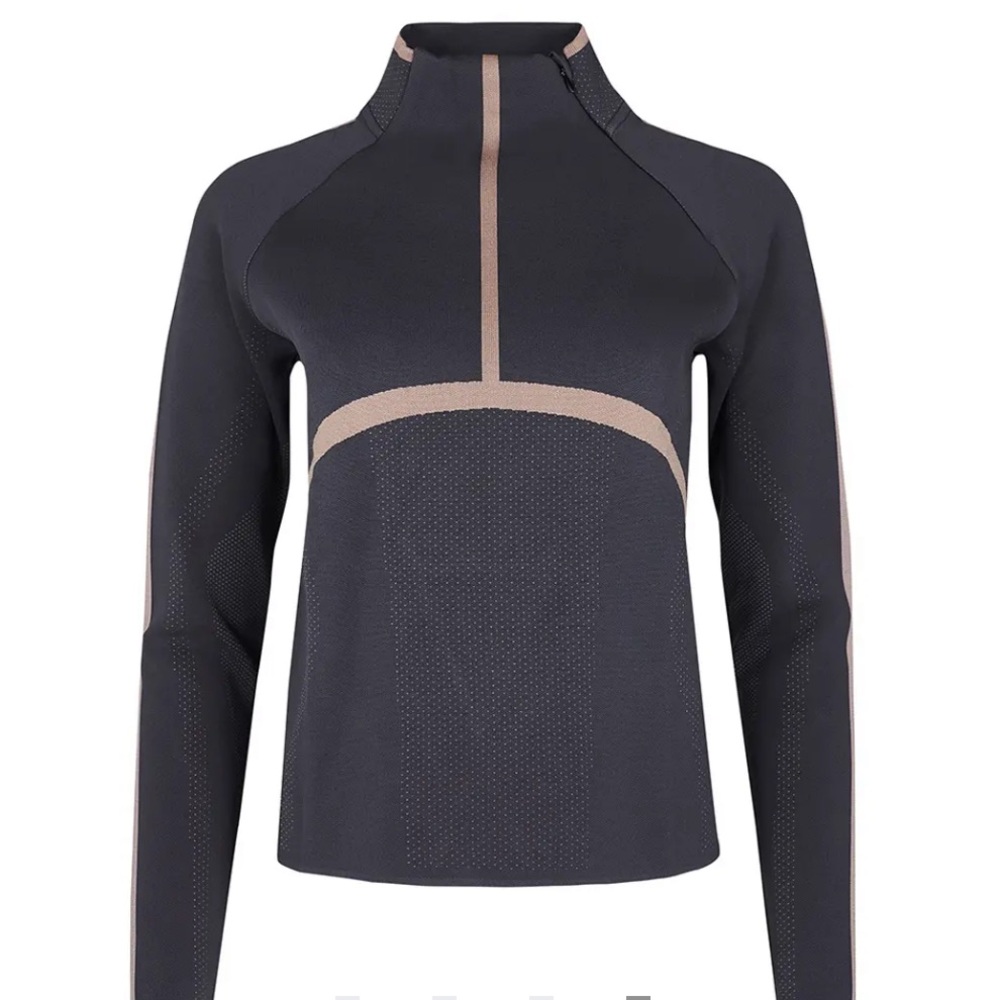 Sweaty Betty Kinetic Seamless Long Sleeve Active Top, grey and pink, Size Small